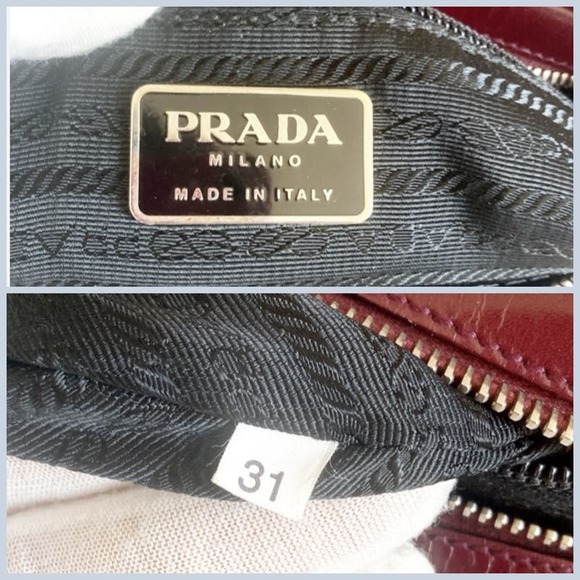 Prada Crossbody Bag in Burgundy and Dark Green - Picture 6 of 17